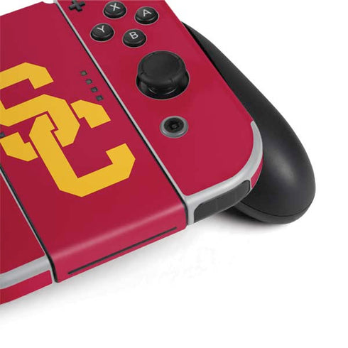 University of Southern California USC Red Logo Nintendo Switch OLED (2021) Skin